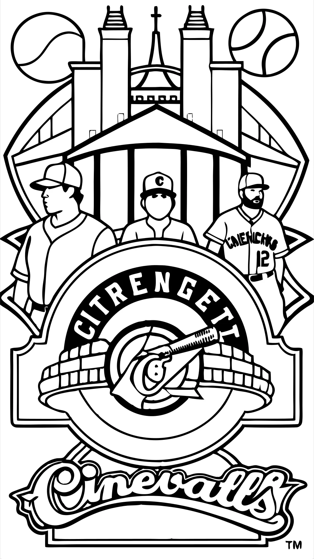 cincinnati reds coloring pages